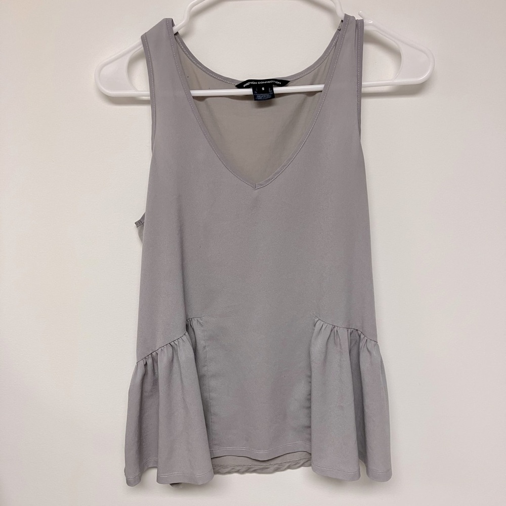 French Connection top, light gray, S